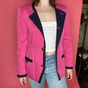 RETRO PINK BLAZER W SHOULDERPADS